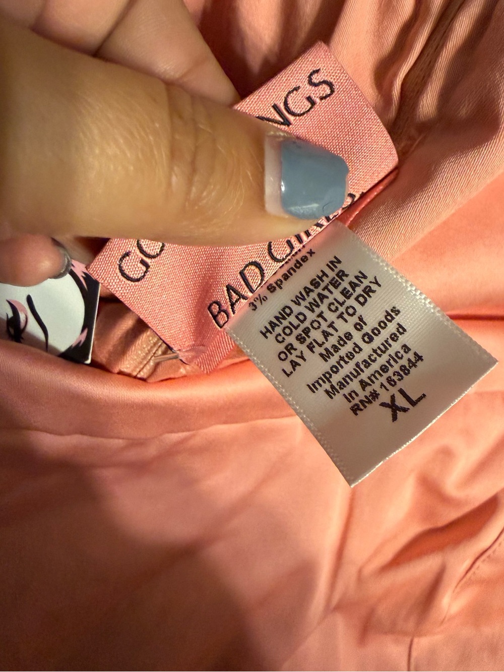 Vixen By Micheline Pitt Ingenue Swing Dress in Blush Pink Sateen XL NWT FLAWED - Picture 12 of 16